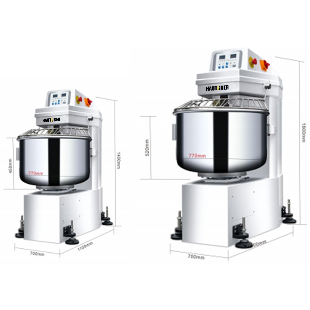 Professional Customized Automatic Spiral Bakery Machines 100KG Flour Mixer Bread Dough Mixer Restaurants Food Shops Use
