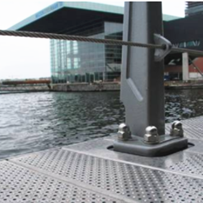 Anti-slip Aluminum Perforated O Grip Steel Bar Grating for plank safety stair treads grating
