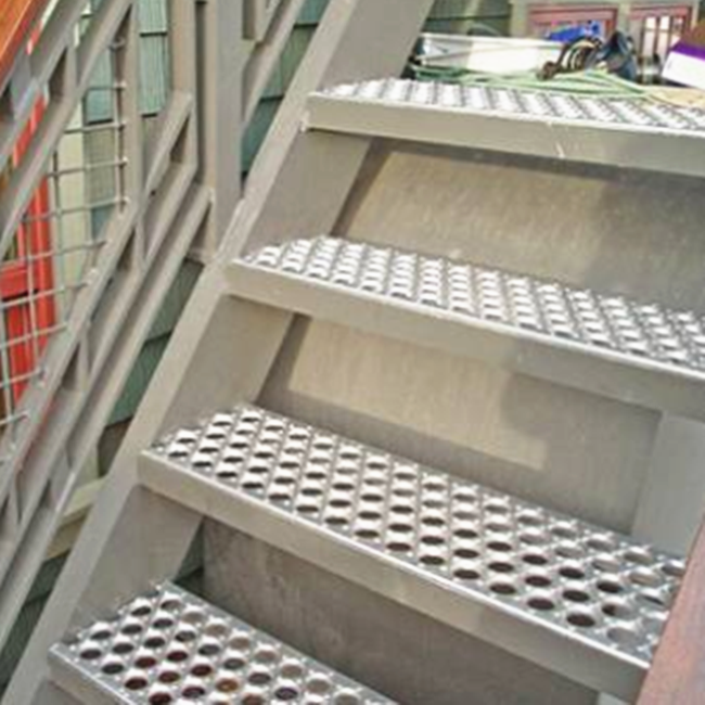 Anti-slip Aluminum Perforated O Grip Steel Bar Grating for plank safety stair treads grating