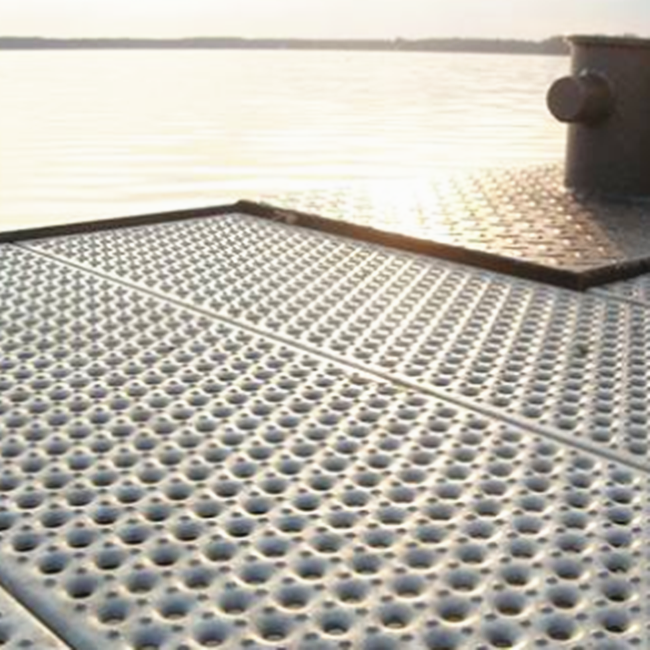 Anti-slip Aluminum Perforated O Grip Steel Bar Grating for plank safety stair treads grating