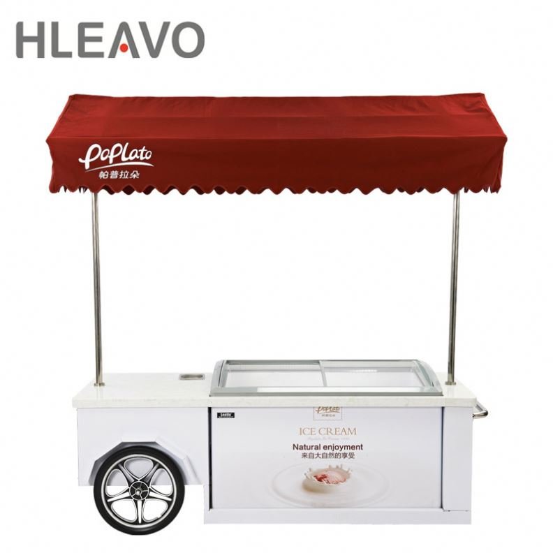 2021 Hot selling fashion and durable display trolley ice cream freezer cabinet