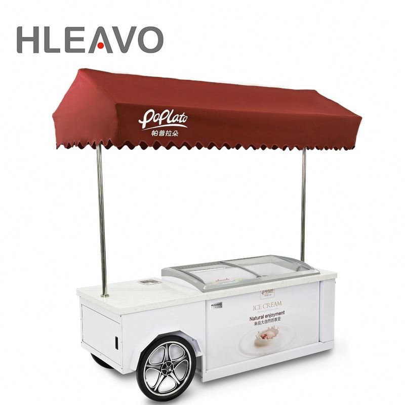 2021 Hot selling fashion and durable display trolley ice cream freezer cabinet