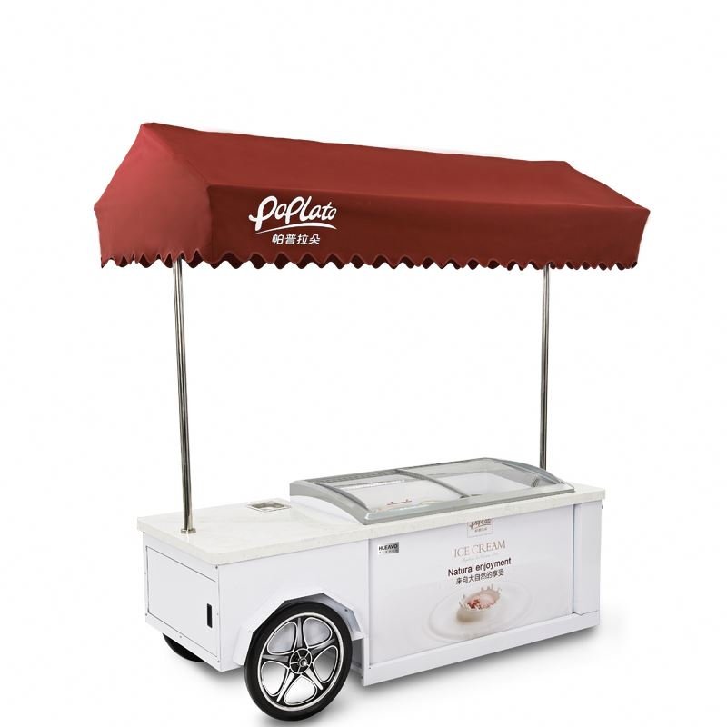 2021 Hot selling fashion and durable display trolley ice cream freezer cabinet