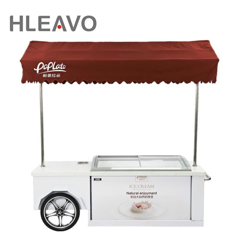 2021 Hot selling fashion and durable display trolley ice cream freezer cabinet