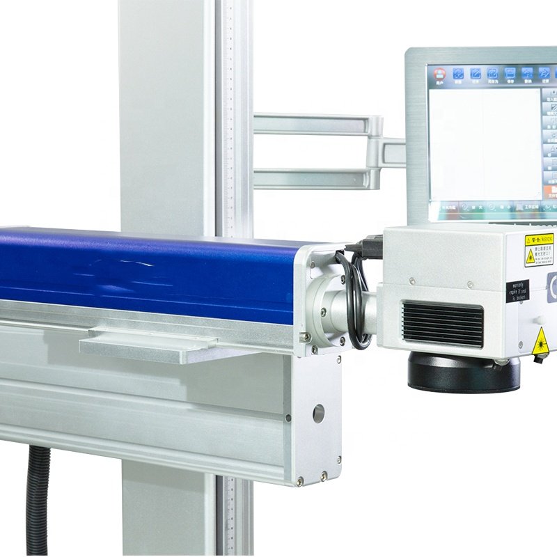 Gold Silver Copper Iron Conveyor 1064Nm Flying Type Fiber Laser Marking Machines production line for fiber laser marker Pen