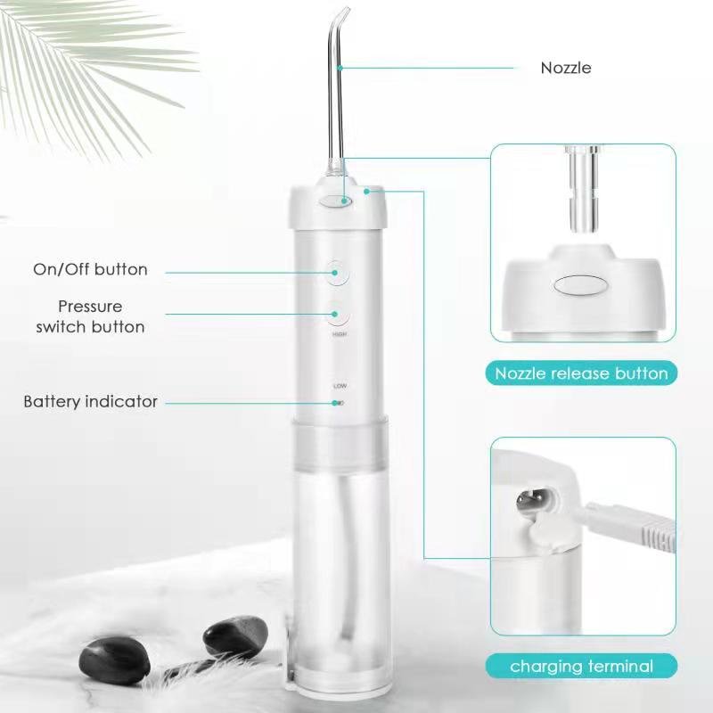 H2ofloss Travel Ipx7 Waterproof Dental Portable Cordless Oral Irrigator Water Flosser