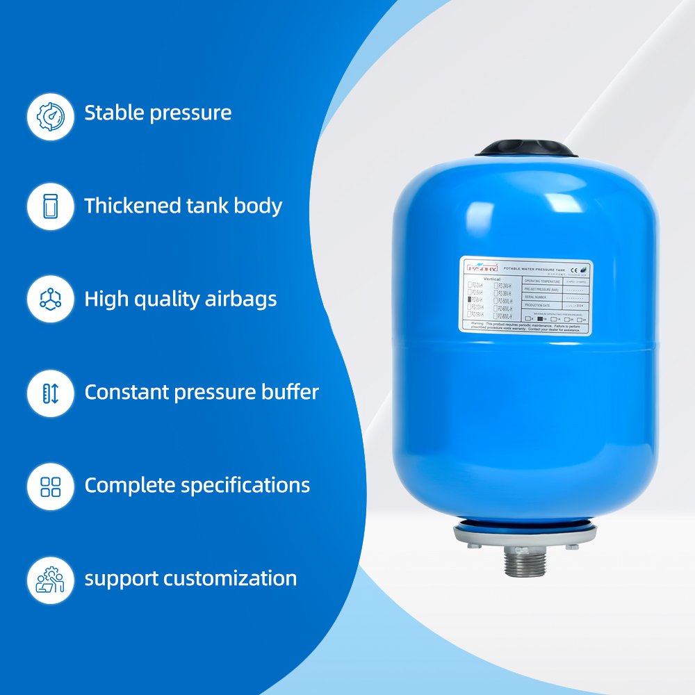 Manufacturers can Customize 8L 10bar Vertical Air Compressor Receiver Pressure Carbon Steel Water Supply Stabilizing Tank