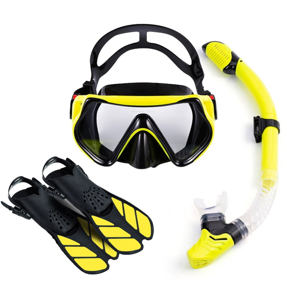 China Diving Mask Fins Set Suppliers Factory Wholesale Adults Diving Equipment Snorkel Fins Set With Diving Snorkeling Mask Set
