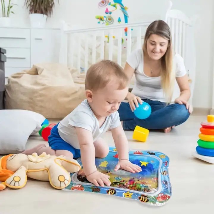2024 Baby development play water mat inflatable play mat 0 To 24 Months Newborns Crawling Water Pad