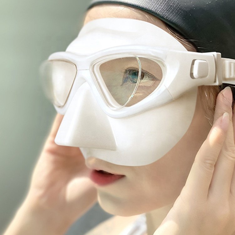 Custom Cheap Silicone Anti Fog Snorkel And Diving Mask Water Proof Freediving Equipment For Adults PC Frame