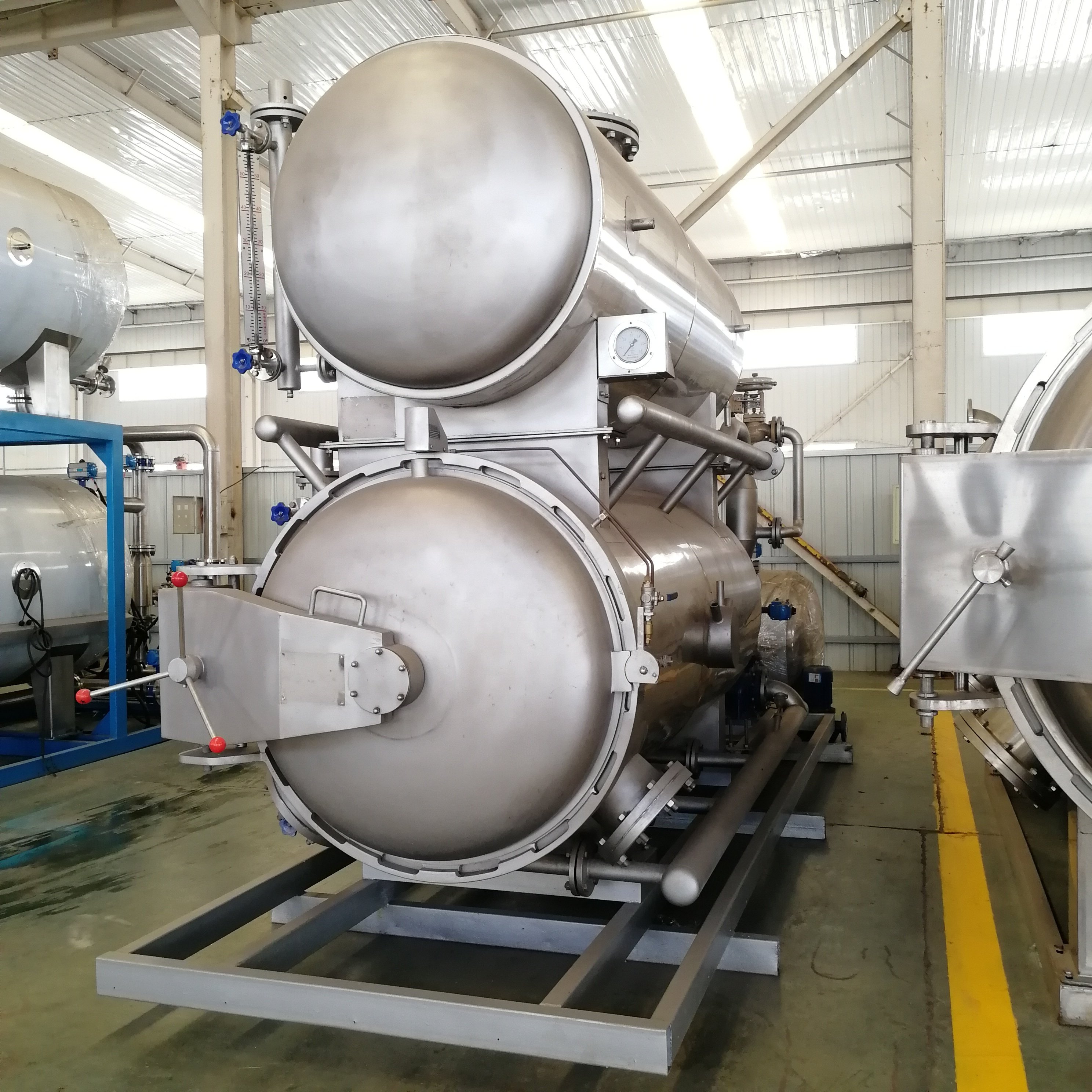 Water Spray Retort Machine full automatic stainless steel Jars Tin Can ketchup sardine canned Water Immersion Retort Machine