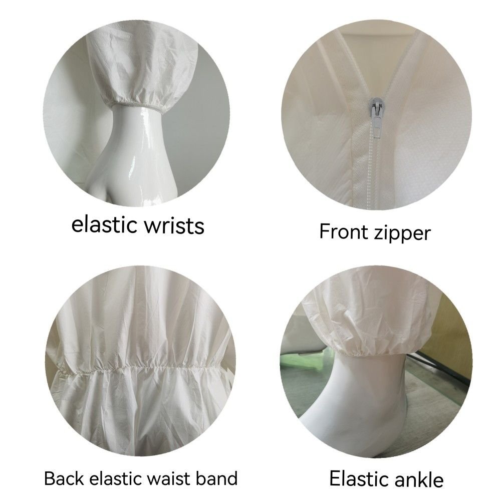 Safety Product Type5&6 Waterproof Comfortable Anti-Spray PP+PE Coveralls