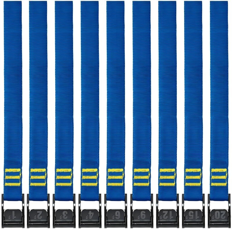 UV Resistant High Strength 1500lbs Lashing Load Kayak Straps Rubber Protector Cam Buckle Tie Downs For Outdoor