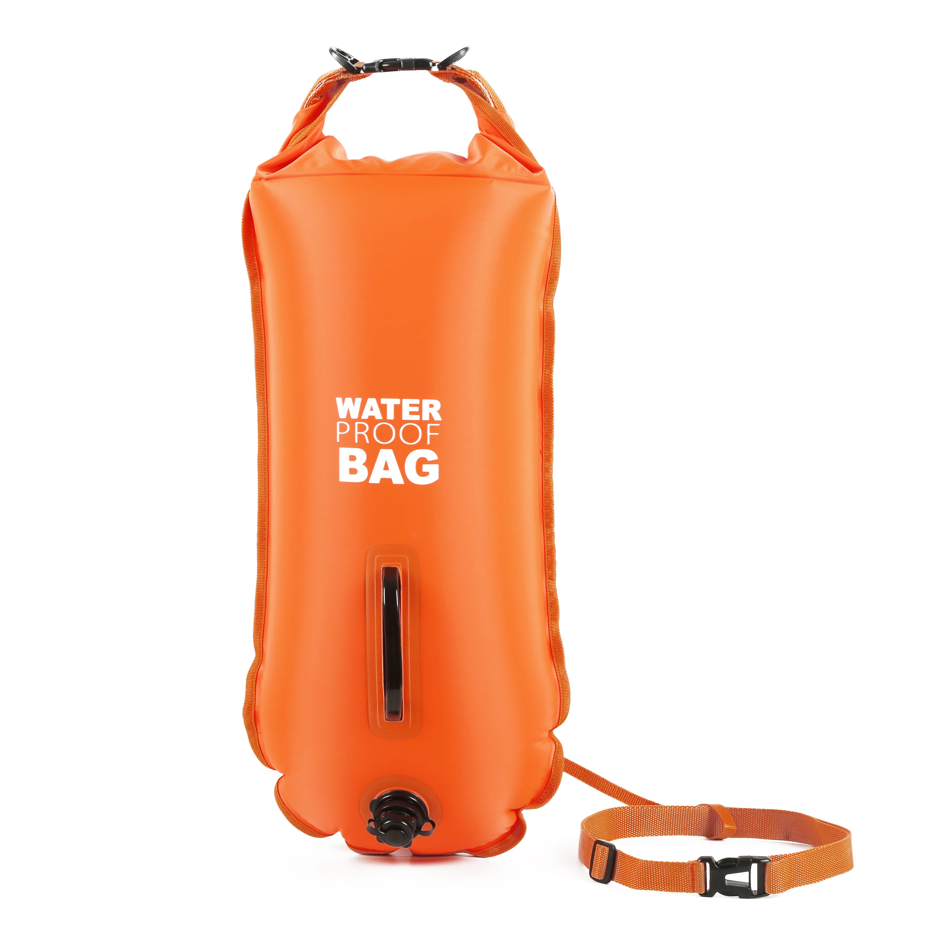 28L 36x72cm Swim Buoy for Open Water Swimmers and Triathletes - Safety Swimming buoy with dry bag compartment