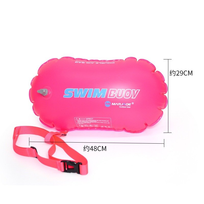inflatable waterproof life saving airbag for safe swimming training dry bag tow float open water swim buoy safety