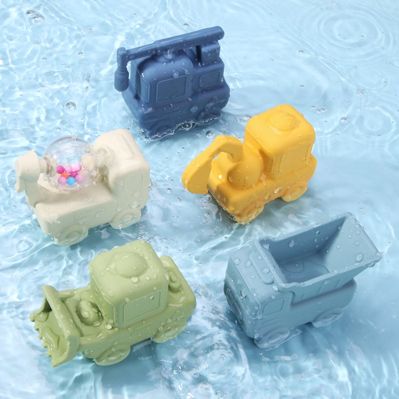 Wholesale Bpa Free Kid Car Design Summer Products Water Toy Shower Silicone Baby Bath Sand Beach Toy