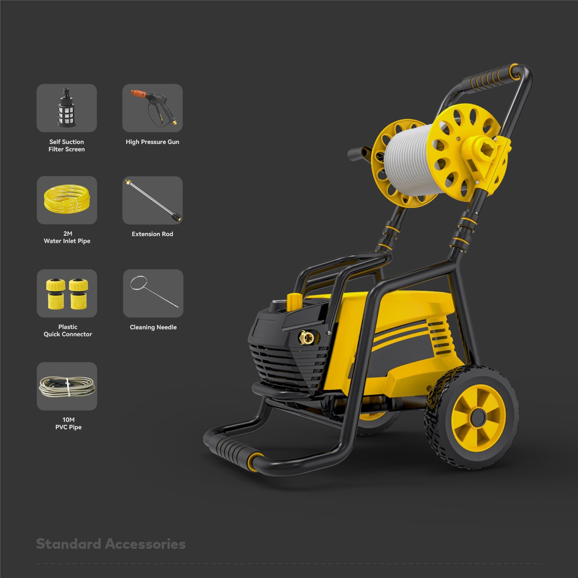 professional commercial mobile car wash equipment and tools with electrical 150bar car wash pressure pump