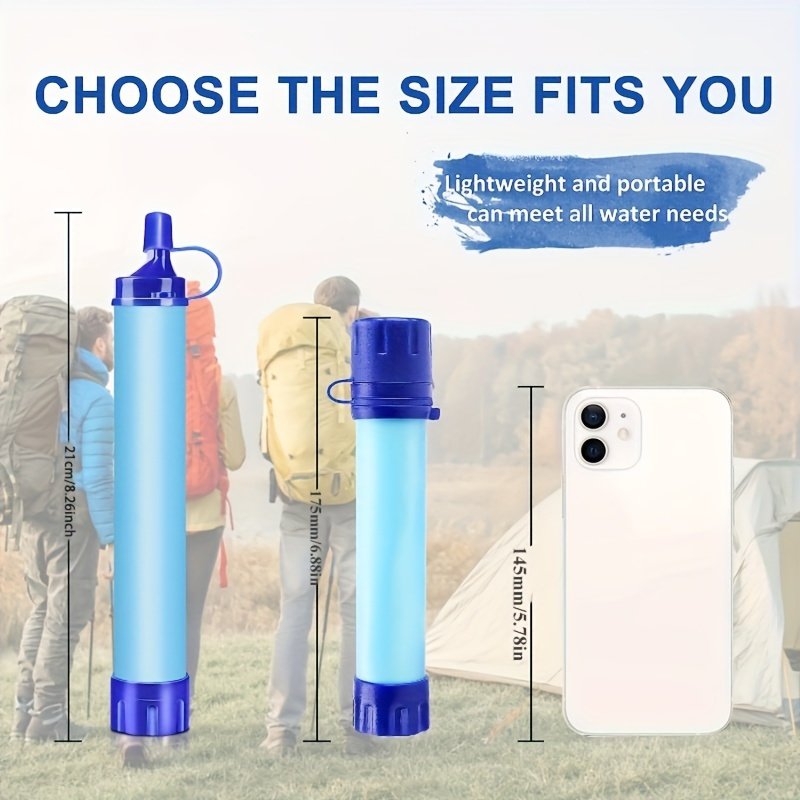 Outdoor Water Filter Personal Straw Water Filtration System Emergency Survival WaterPurifier Camping Hiking Climbing Backpacking