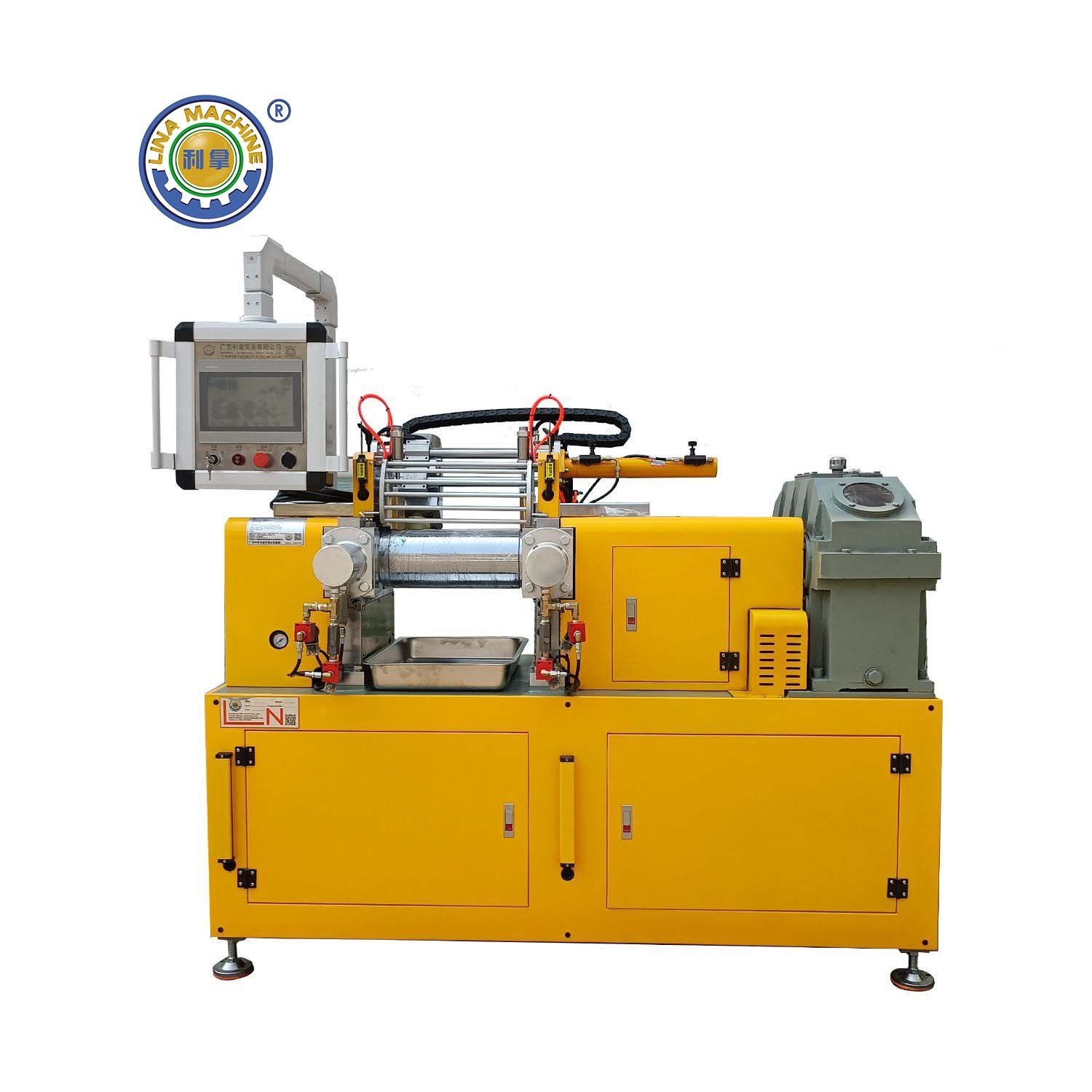 Secondary dust control design Lab Rubber Two Roll Mixing Mill Open Mill for Rubber and Plastic Mixing