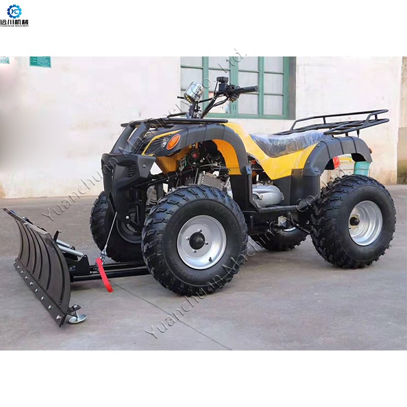 Driving ATV snow removal machine Snow car clearing machine snowboarding ATV