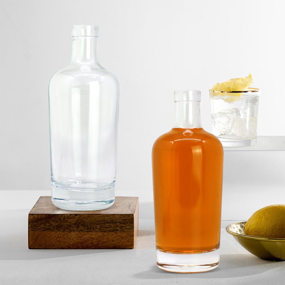 New product wholesale Good price 500ml 750ml wine brandy vodka clear reusable miniature liquor bottle