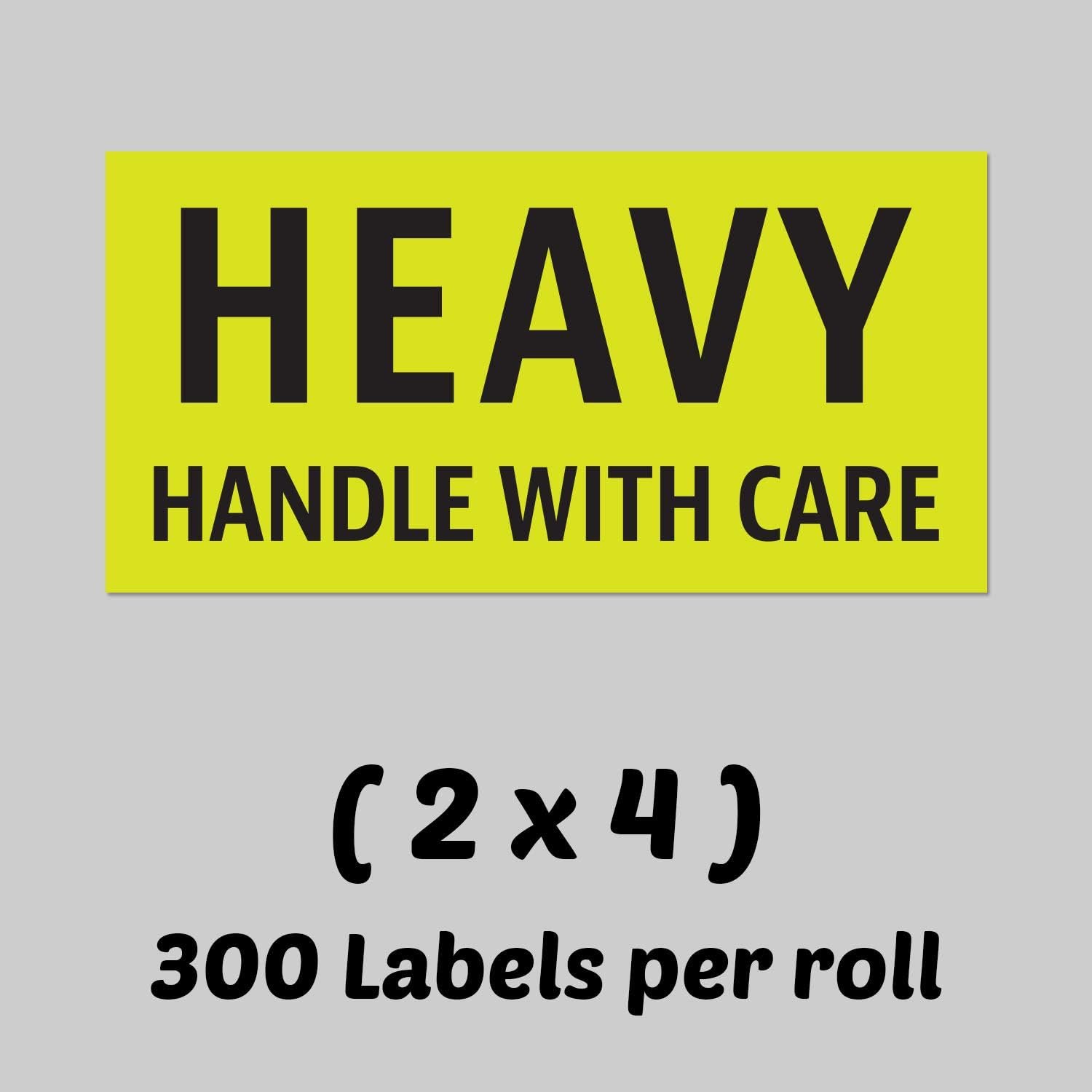 Caution Heavy Care Stickers Heavy Labels Sticker for Shipping Moving Handling Heavy Alert Warning Caution Yellow Label