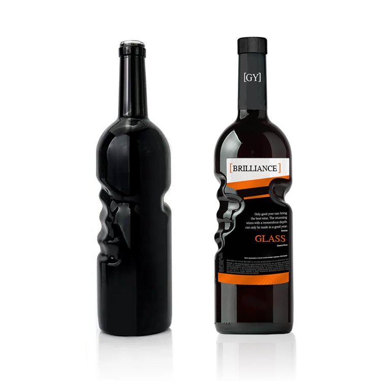 Vodka Bottle 500ml 750 Ml cork Corked Sparkling Wine Glass Bottles screw Rotating Glass Wine Bottle Strap
