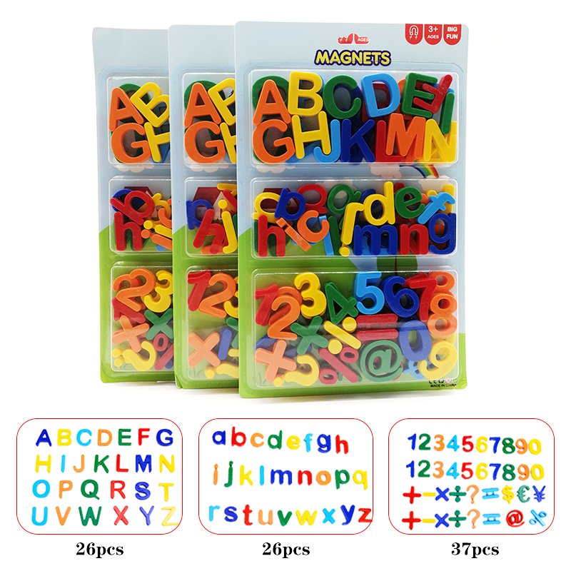 Magnetic Letters and Numbers Toy Set: Strong Magnetic Colorful Alphabet Magnets for Toddlers