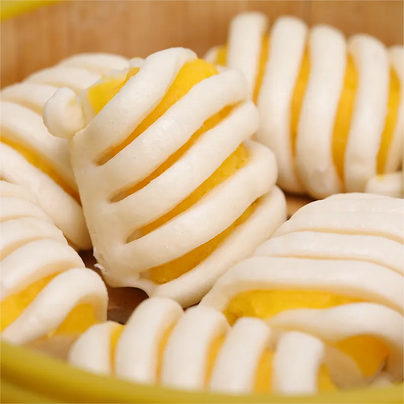 HACCP Certified Steamed Twisted Roll with Custard Chinese Custard Steamed Twisted Roll