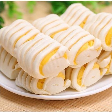 HACCP Certified Steamed Twisted Roll with Custard Chinese Custard Steamed Twisted Roll