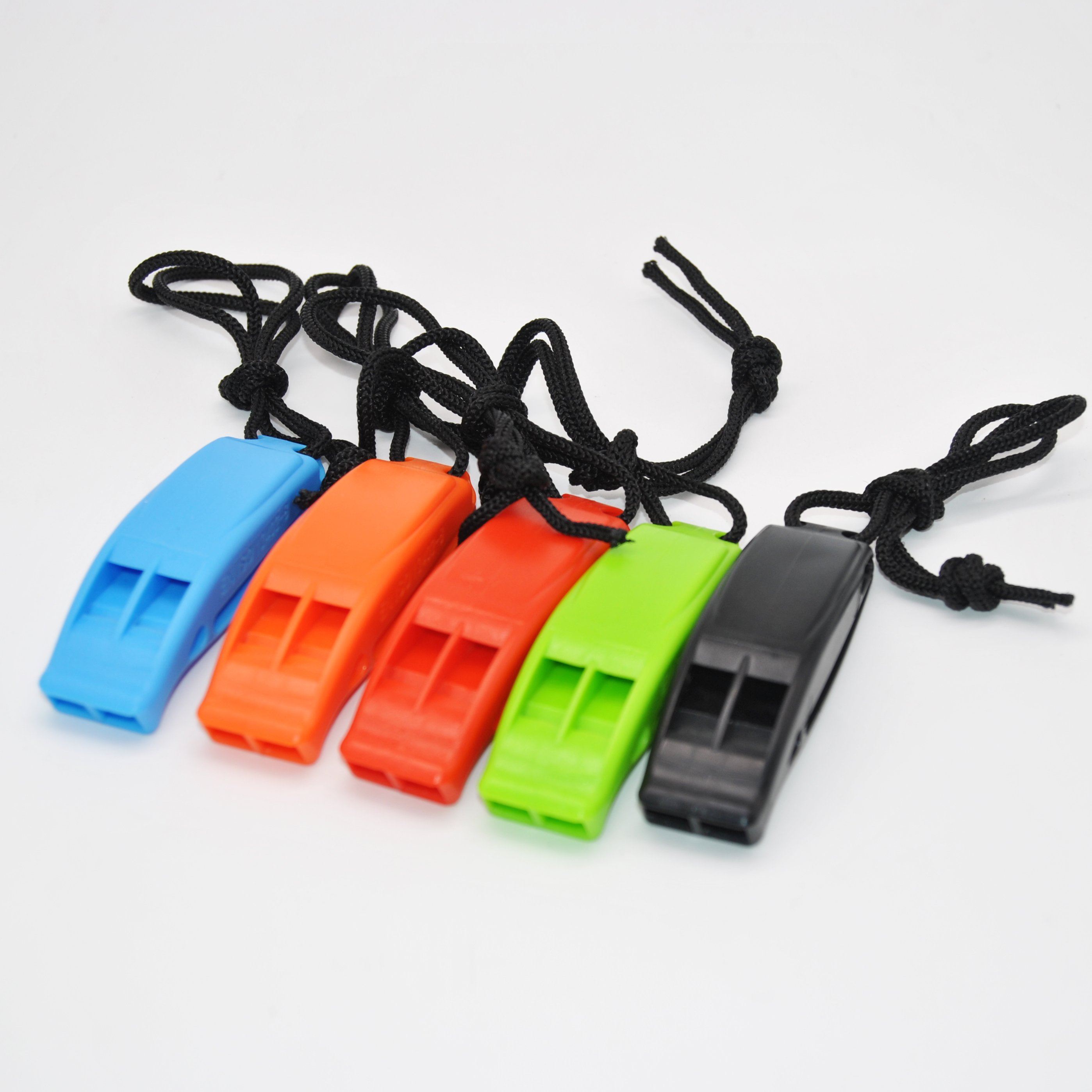Outdoor Survival 10 Pack Plastic Loud Orange Rescue Floating Emergency Whistle For Personal safety