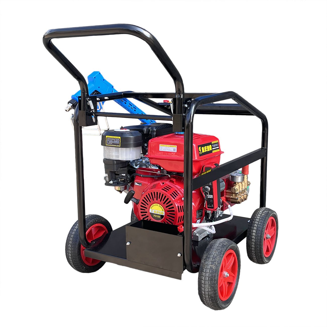 500 bar Gasoline High Pressure Washing Machine with Water Cooled Pump for Pipe Cleaning