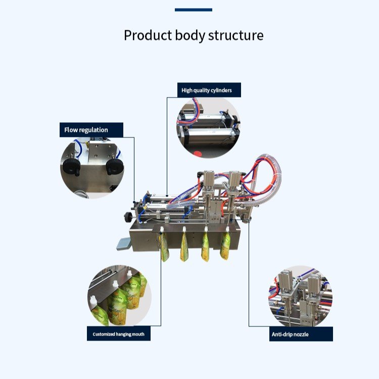 2-pack bottled fruit pulp, fruit puree detergent, shampoo, hand sanitizer, automatic pneumatic piston paste filling machine