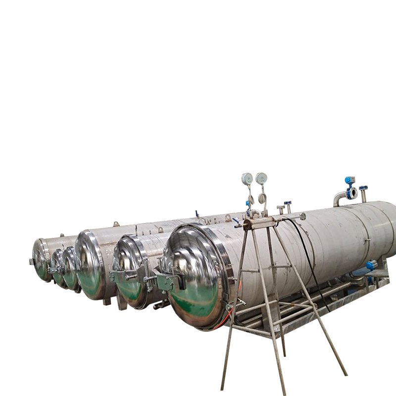 Best selling static retorte - water spray tin can immerse retort sterilizer for plastic bottle