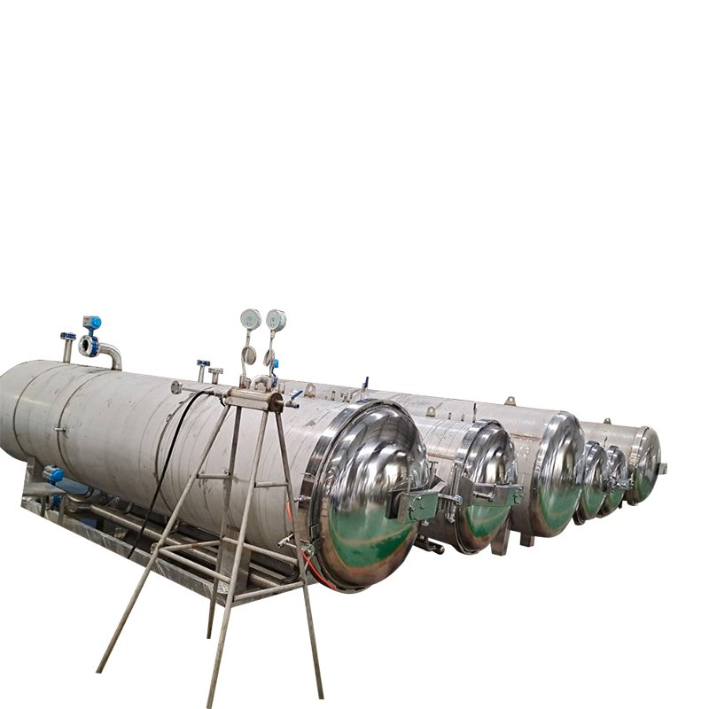 Best selling static retorte - water spray tin can immerse retort sterilizer for plastic bottle