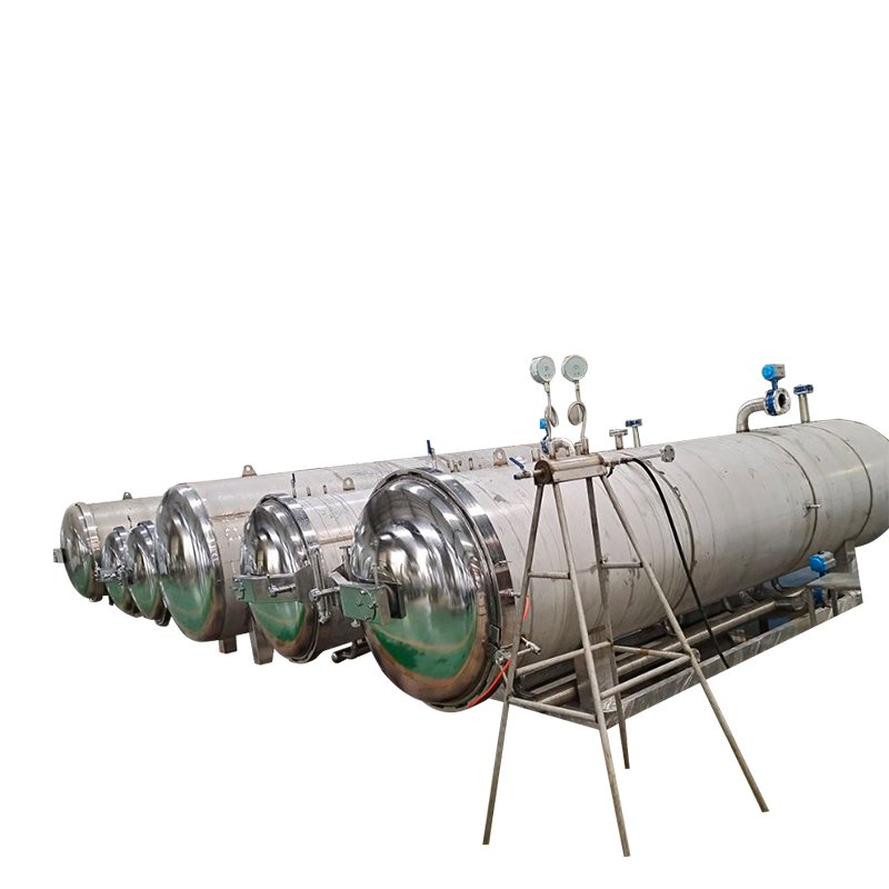 Best selling static retorte - water spray tin can immerse retort sterilizer for plastic bottle