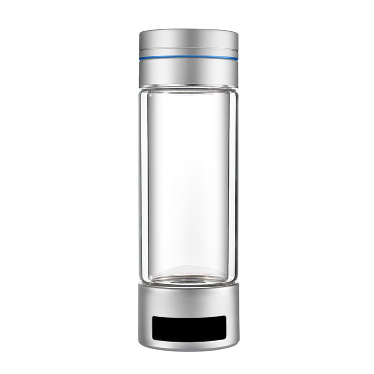 2023 white glass ionizer bottle hydrogen water bottle generator 5000 ppb hydrogen bottle water