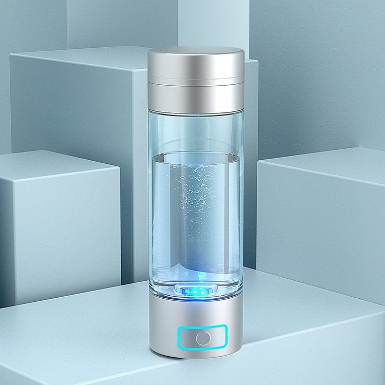 2023 white glass ionizer bottle hydrogen water bottle generator 5000 ppb hydrogen bottle water