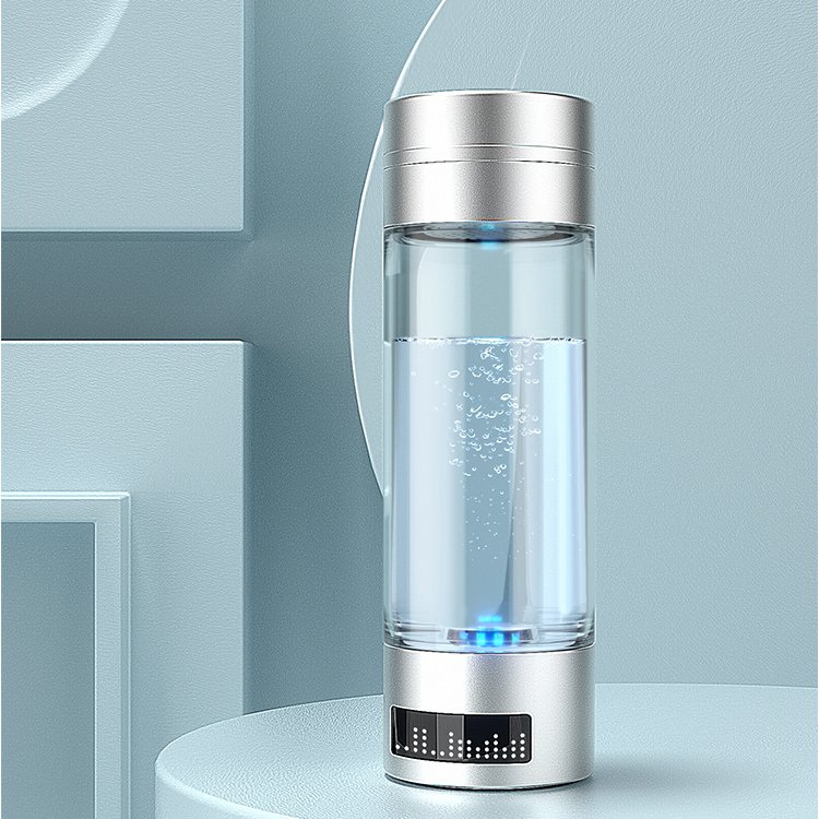2023 white glass ionizer bottle hydrogen water bottle generator 5000 ppb hydrogen bottle water