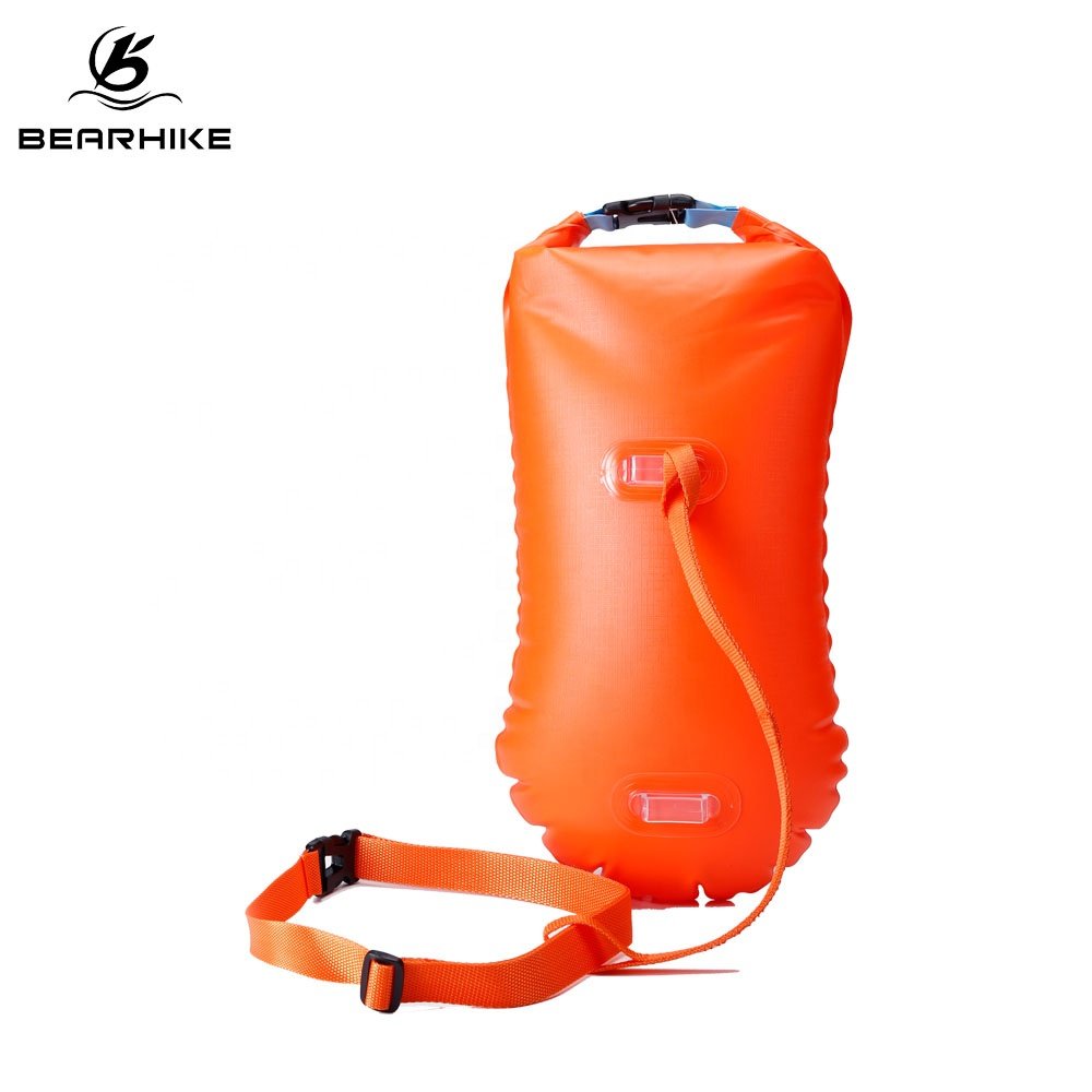 Open Water Swimming Access PVC Swimming Buoy Safety Float Air Dry Bag Tow Float Swim Inflatable Flotation Bag Swimming