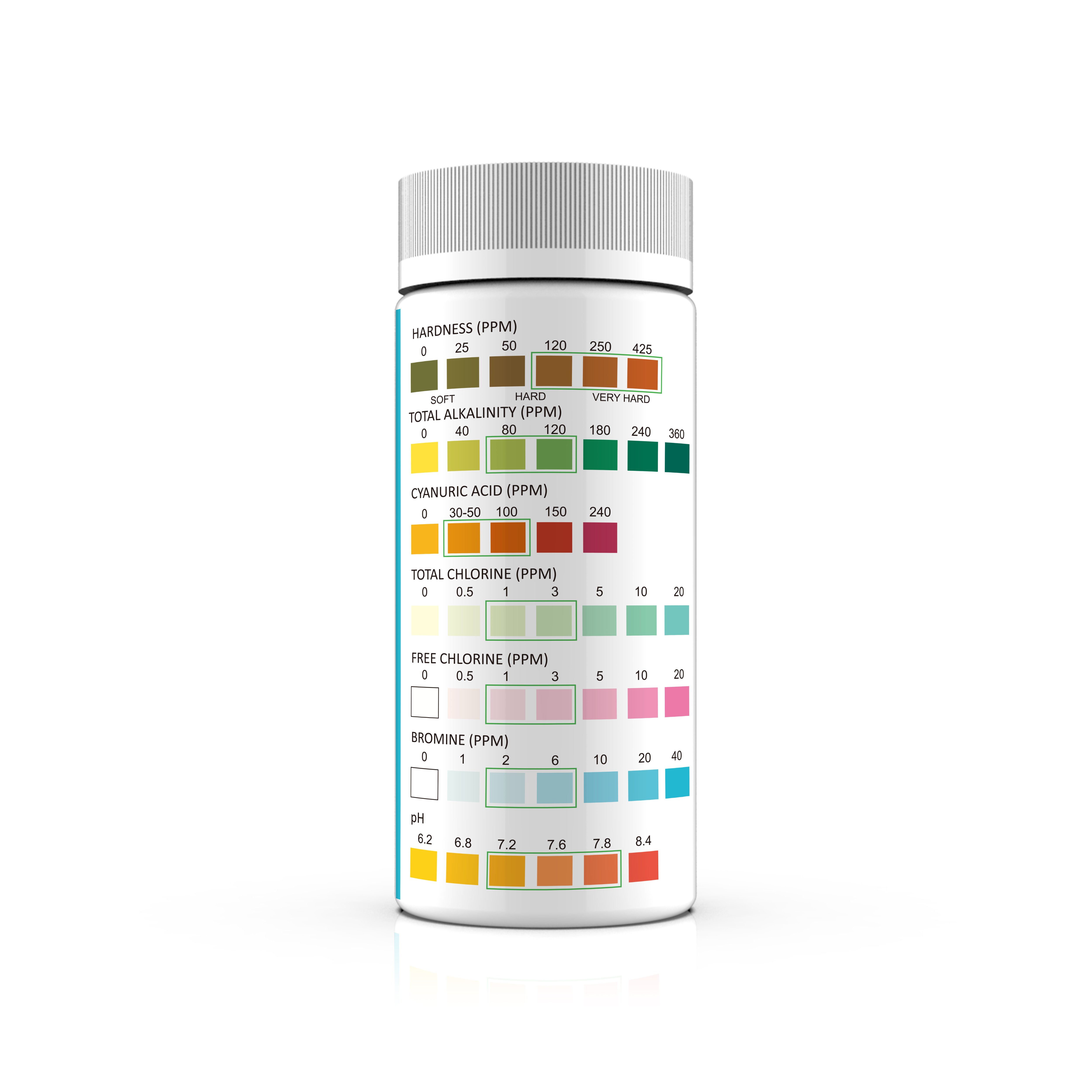 Professional Water Testing Supply 7 in 1 Swimming Pool Hot Tub Water Test Strips