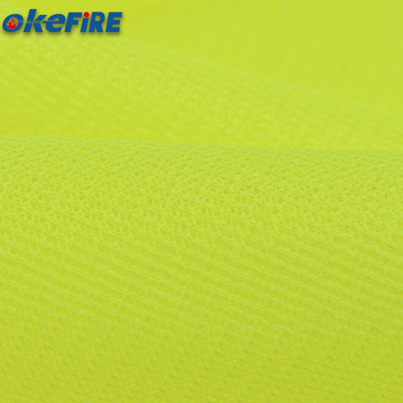 Okefire Hi Vis Reflective Safety Vest 100% Polyester Fluorescent with Customizable Logo Mesh Features
