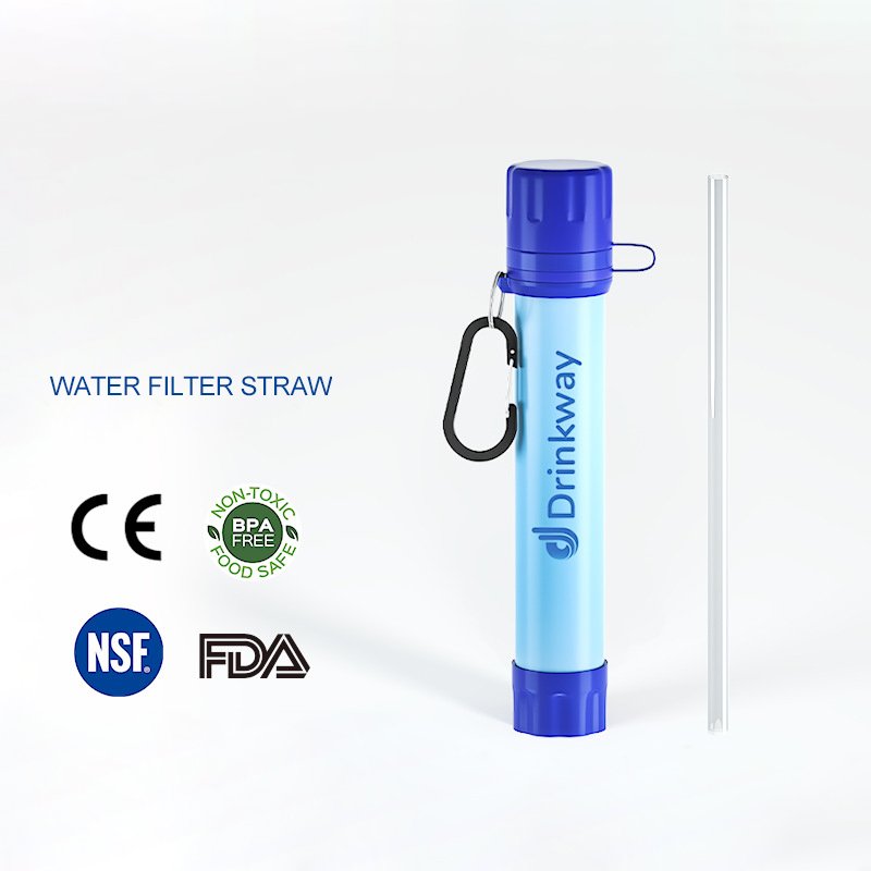 2024 Portable Outdoor Survival Camping Water Filter Straw Personal Water Filtration System for Safety & Survival Gear
