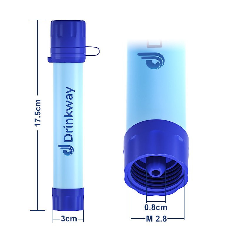 2024 Portable Outdoor Survival Camping Water Filter Straw Personal Water Filtration System for Safety & Survival Gear