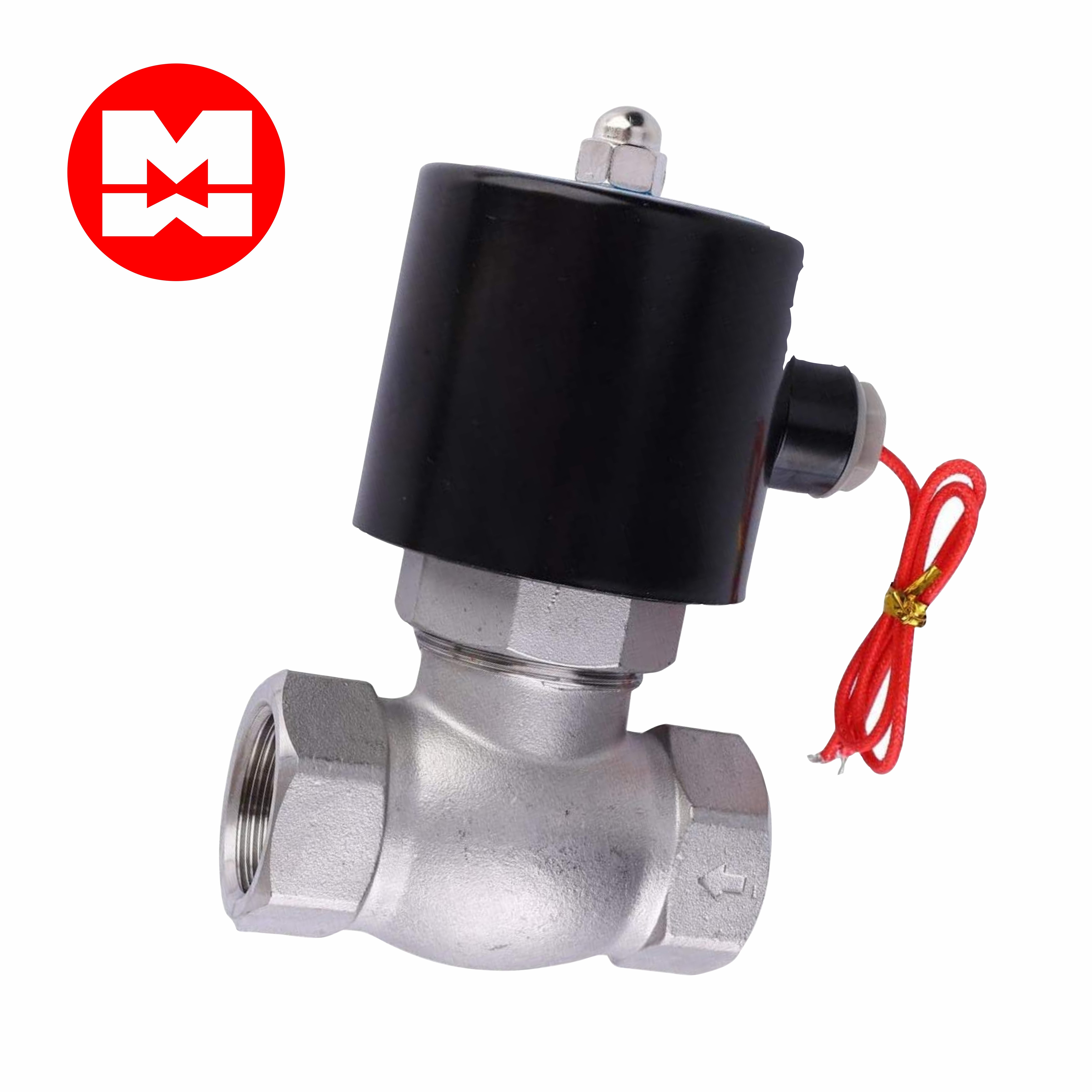 2L USD 2LD 2LB Series Stainless Steel Solenoid Valve Steam High Temperature Guide Type Brass Air Water Electric Solenoid Valve