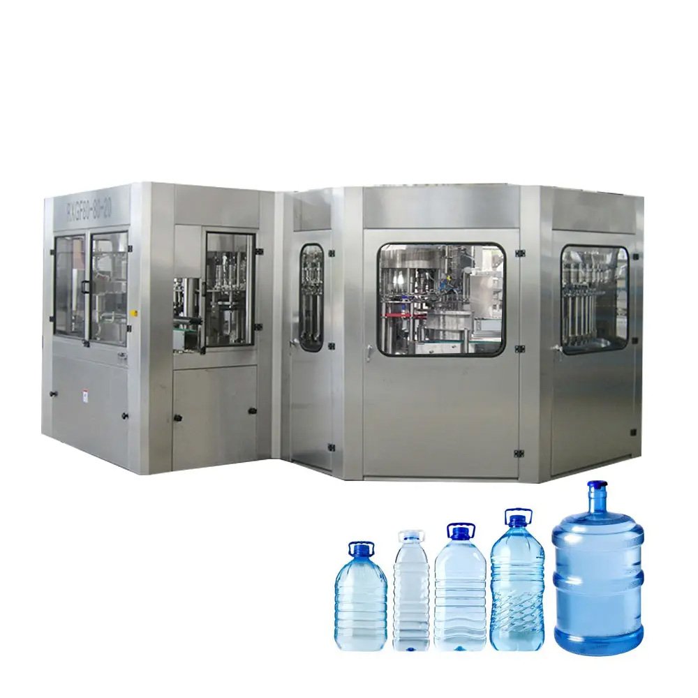 The Complete Water Filling Production Line Includes Blowing/ 3in1 Filling/Labelling/Wrapping Machine