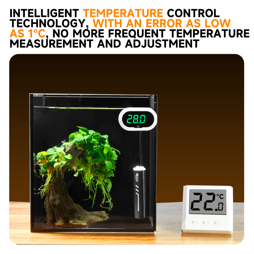 YEE High Quality 20W Aquarium Heater Turtle Automatic Thermostat Fish Tank Heating Rod With Controller
