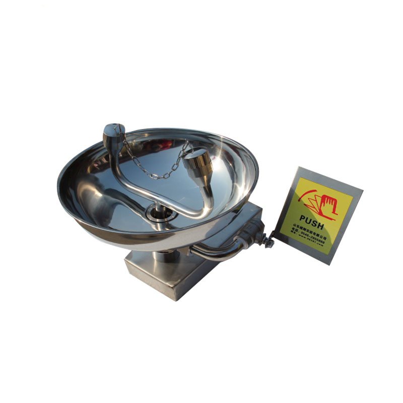 Push control safety eye wash station