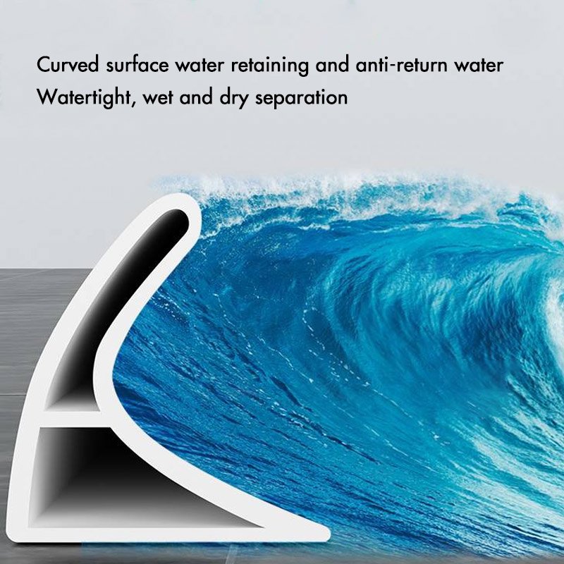 Reuse Bendable Silicone water Retaining Strip Shower Barrier Retaining Dam Collapsible Threshold water Dam Sealing Strip