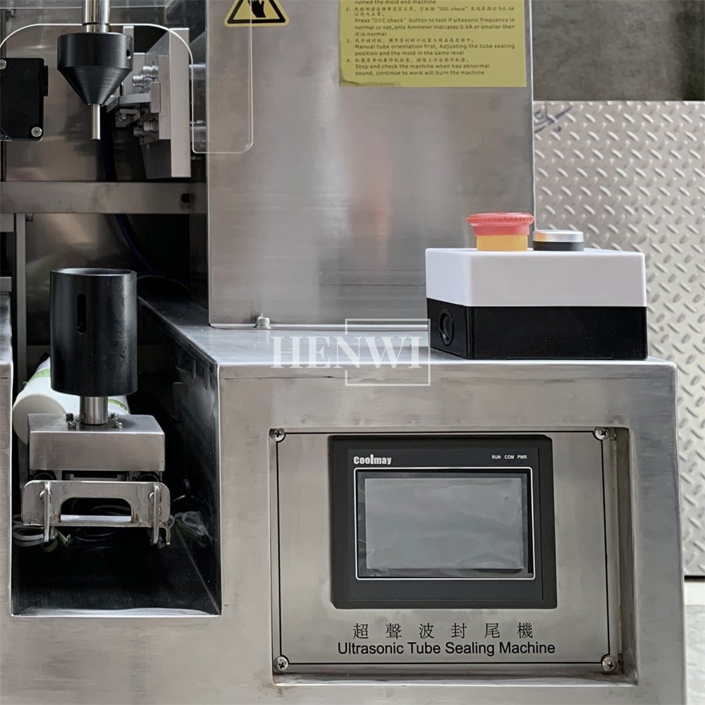 Henwi 1 Station Semi-Auto Ultrasonic Tube Filler Sealer Plastic Aluminum Tube Cream Ointment Toothpaste Filling Sealing Machine